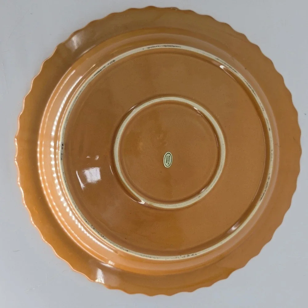 Vintage Apple Pie Keeper Ceramic Covered Dish Lattice Crust Fall Kitchen Decor